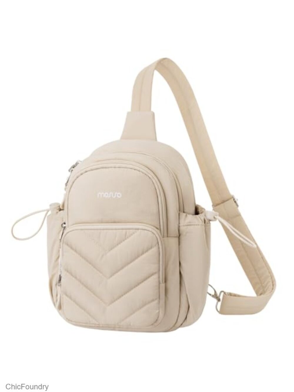 Puffer Crossbody Sling Bag for Women - Lightweight Polyester Anti-Theft Hiking